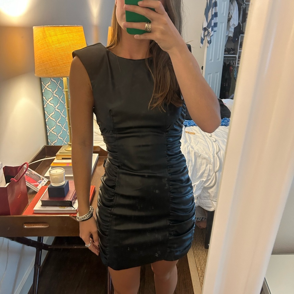 Zara Leather Mini Dress